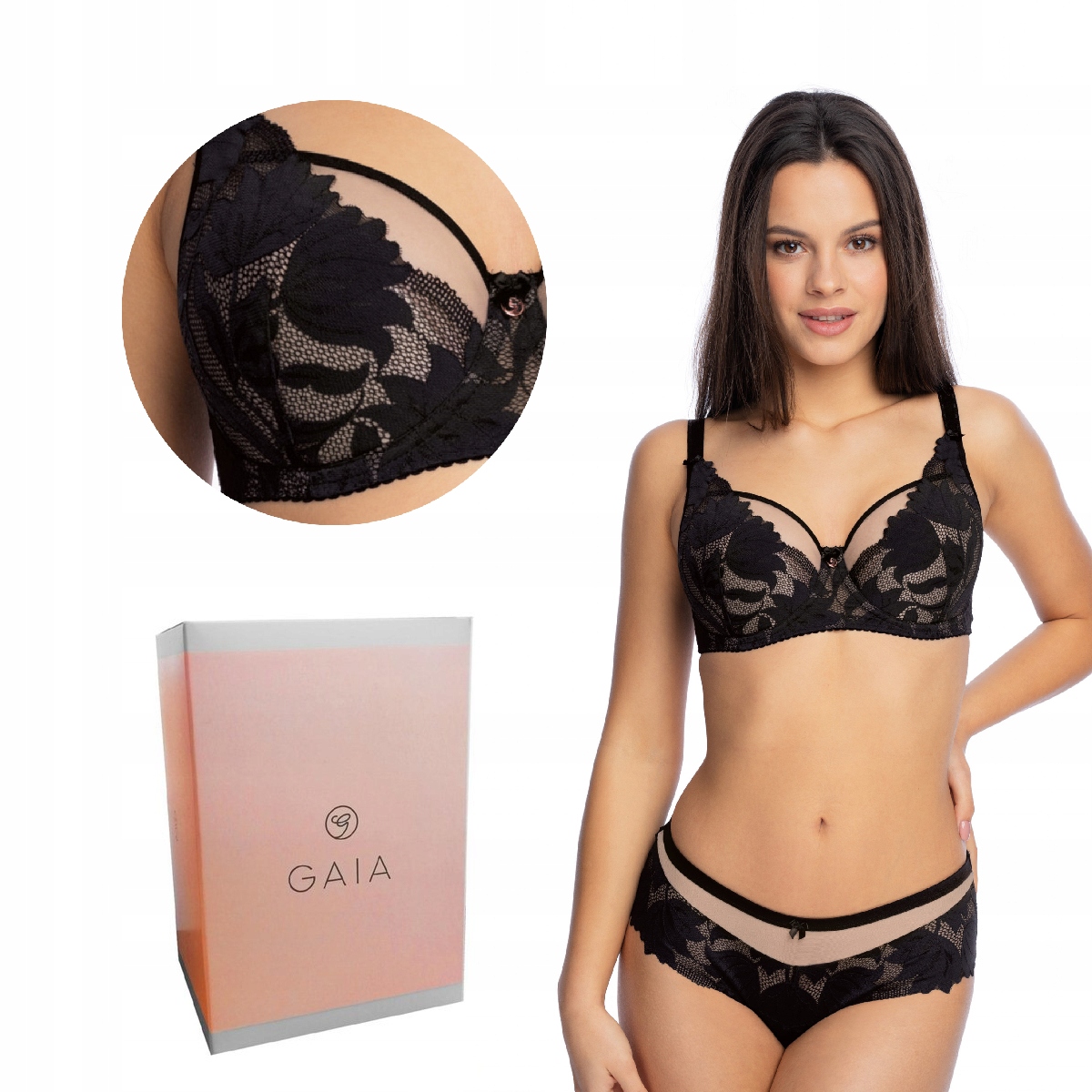 Podprsenka Gaia Semi-soft Keto 1134 polovyztužená černá 80G