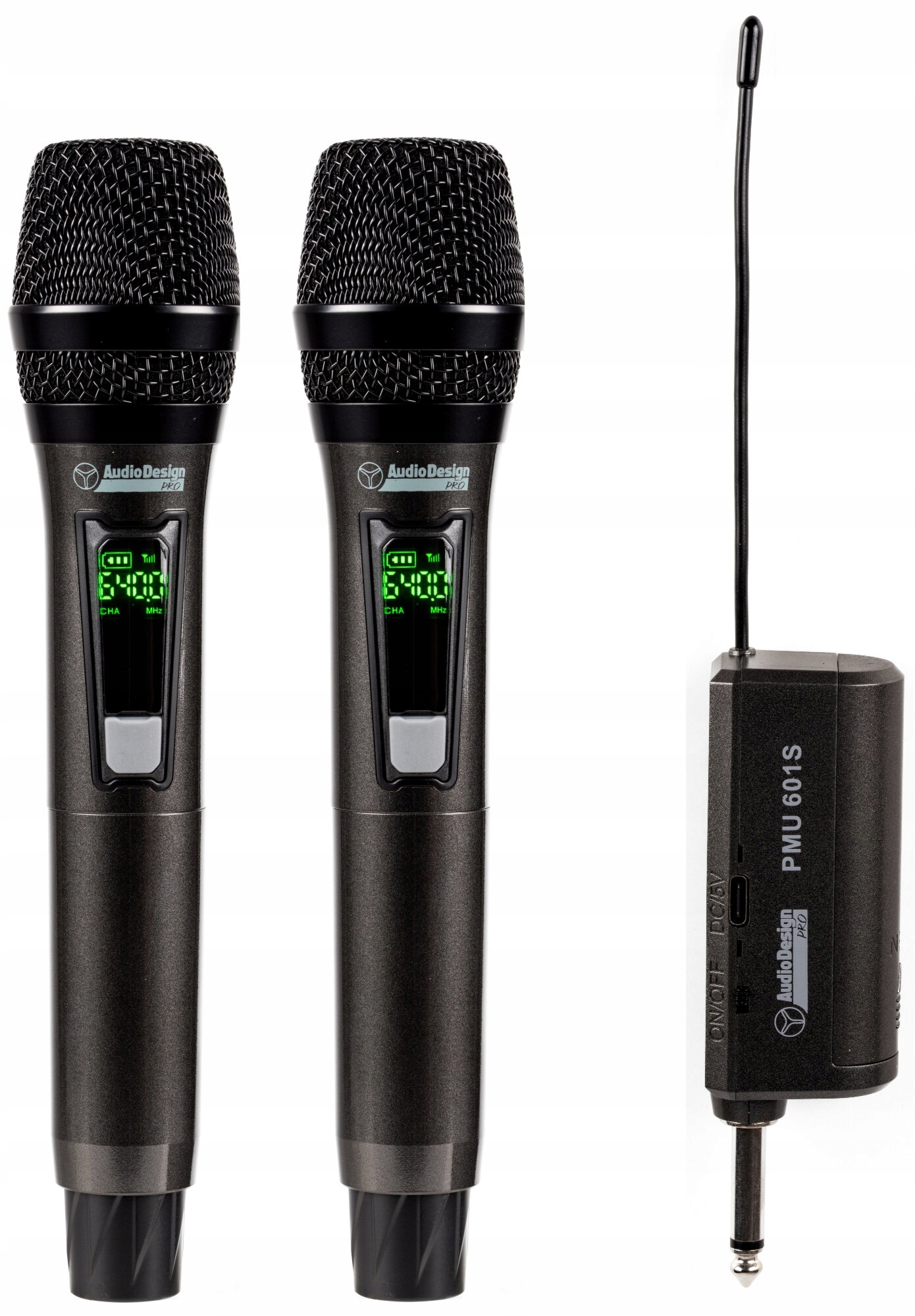 AudioDesign Pmu 601 D bezdrôtový systém s 2 mikrofónmi do ruky