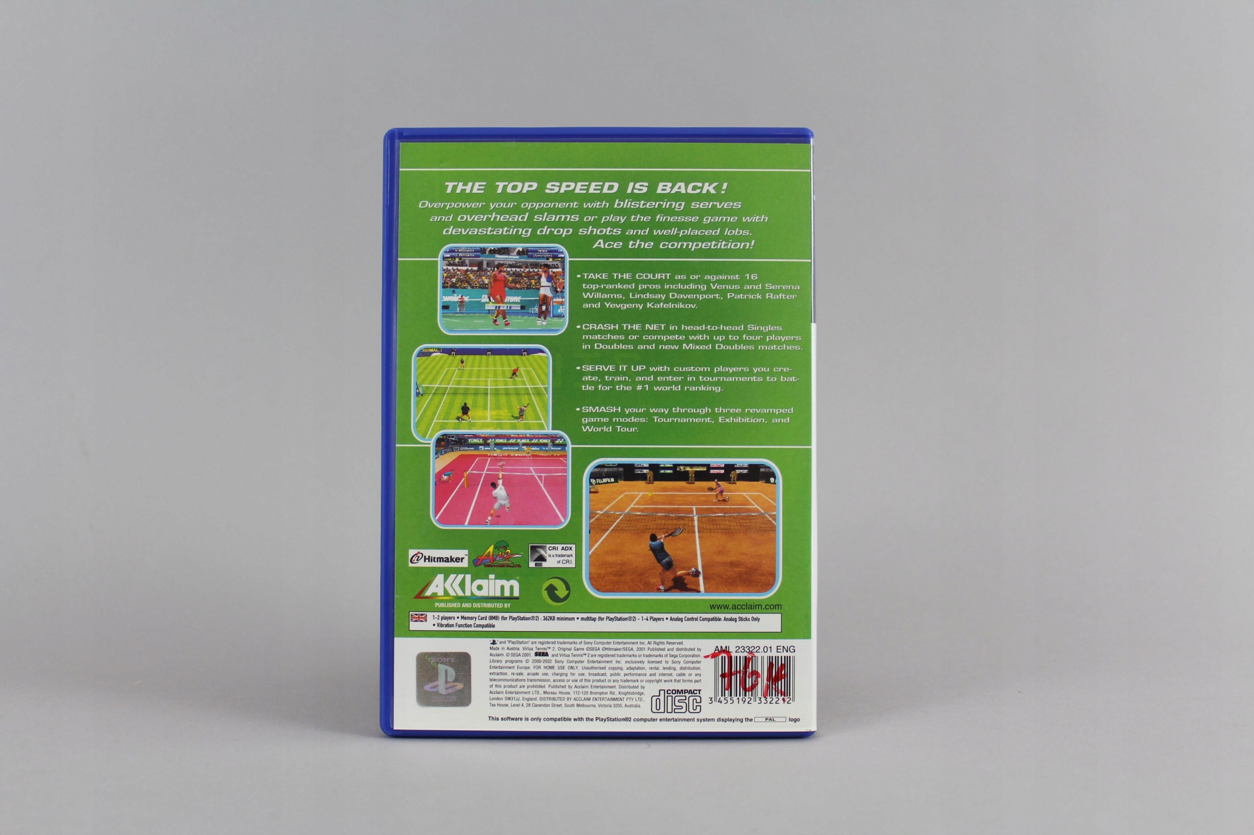 VIRTUA TENNIS 2 PS2 Wydawca .dat