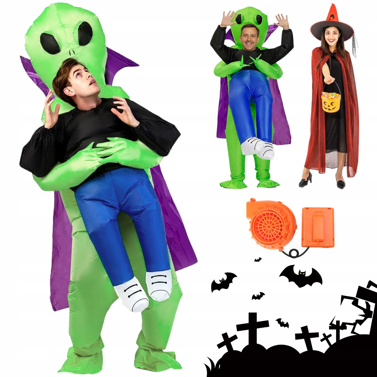 Kostým Nafukovací Kalhoty Mimozemšťan Pro Dospělé Na Halloween
