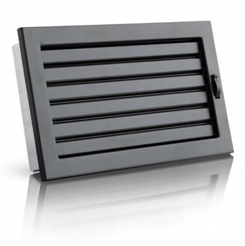 Krbová mřížka Krvz 325x195 s žaluzií černá Ventlab