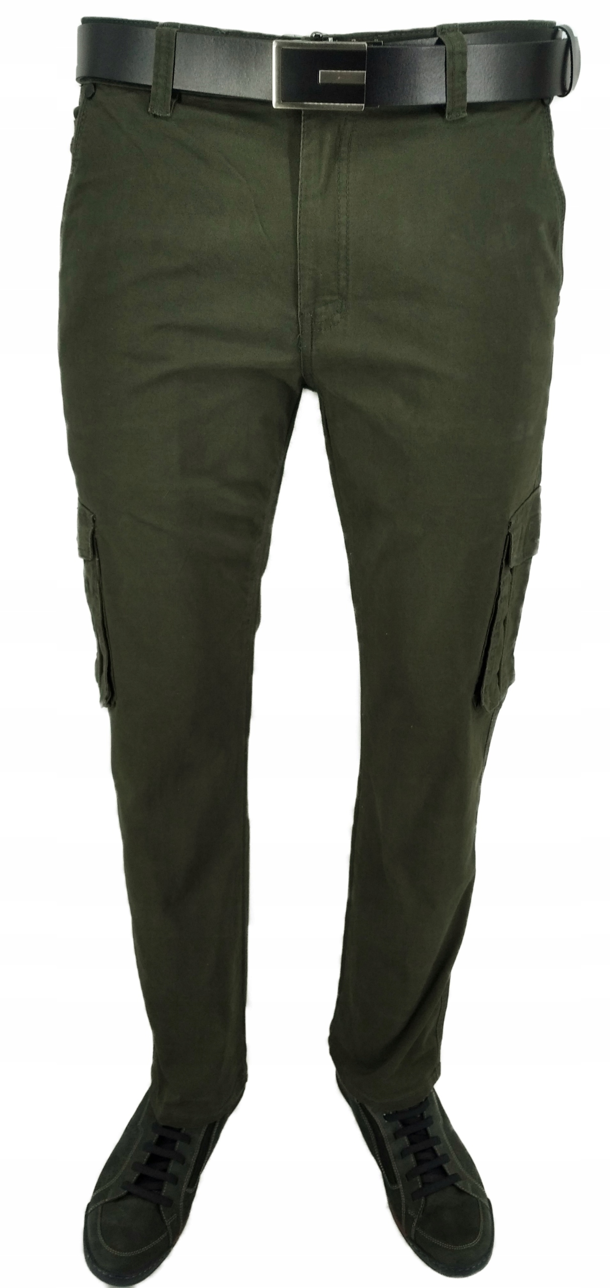 SPODNIE MĘSKIE BOJÓWKI OLIWKOWE ZIELONE W34 PAS 86-88 CM Marka inna