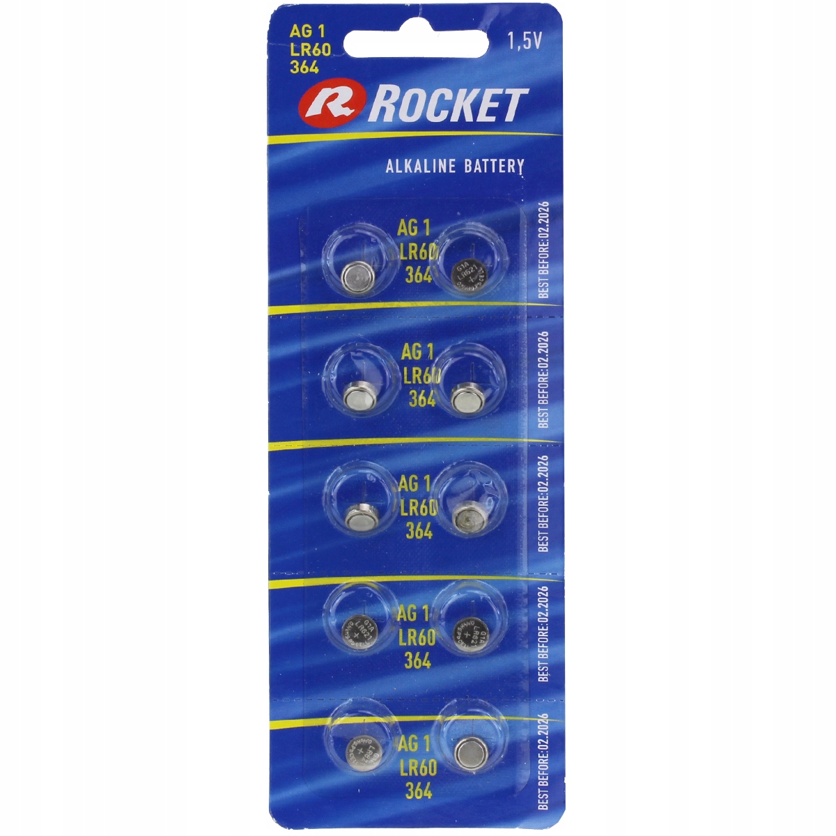 BATERIE ALKALICZNE 10SZT AG1 LR60 364 ROCKET 1,5V