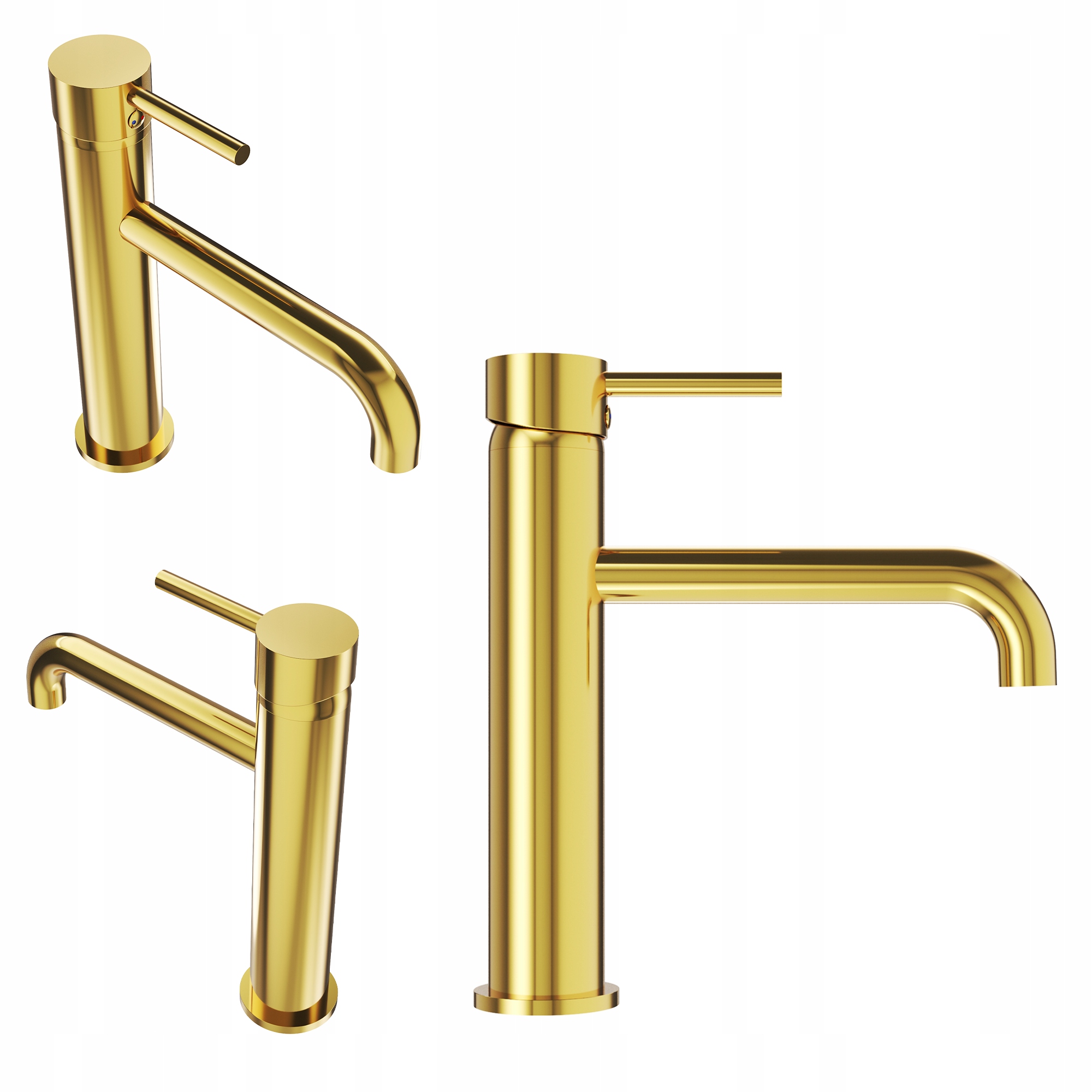 Umývadlová Batéria Zlatá Kúpeľňová Nízka Keramická Kivo