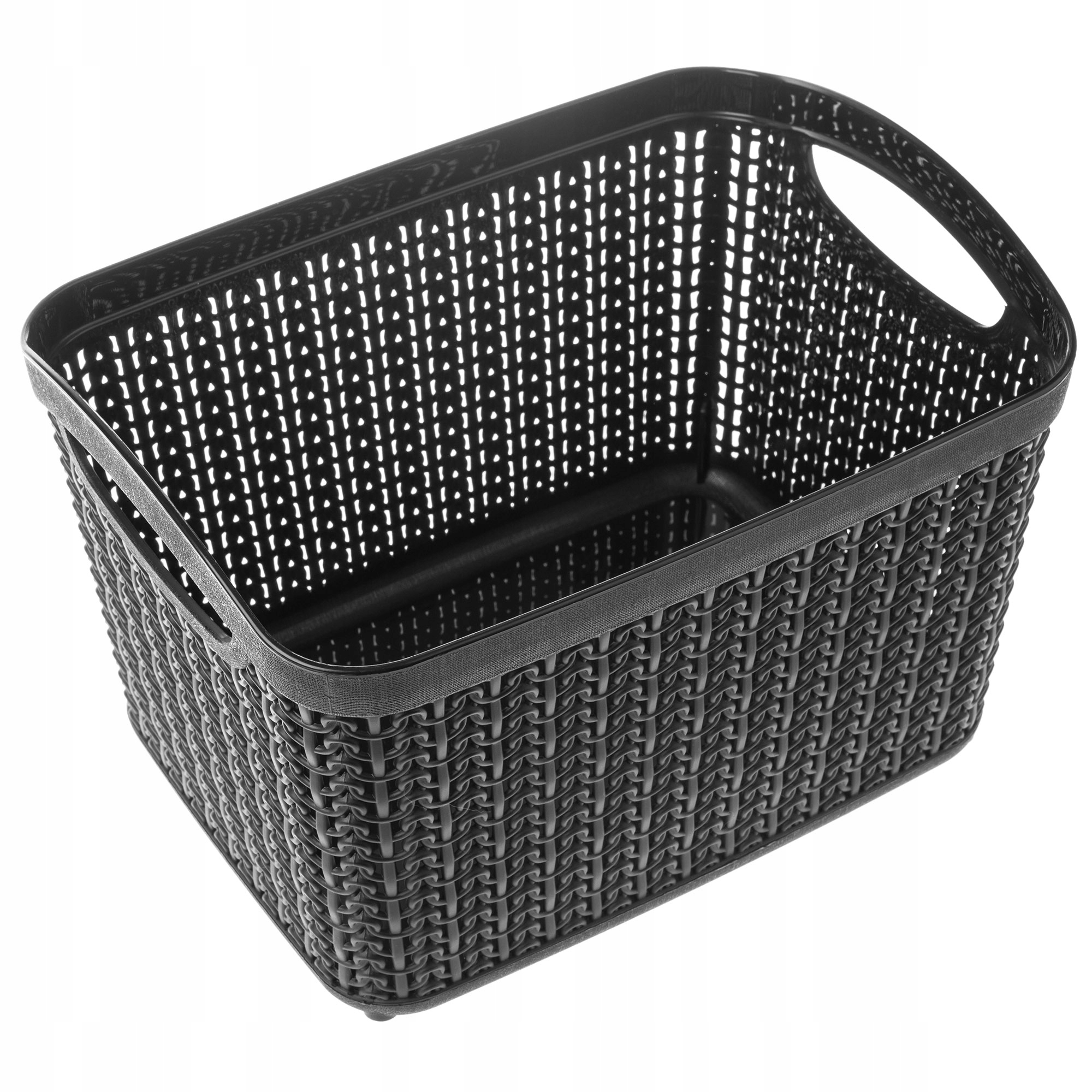 

Koszyk Pojemnik Plastikowy Koszyczek Czarny 6,6L