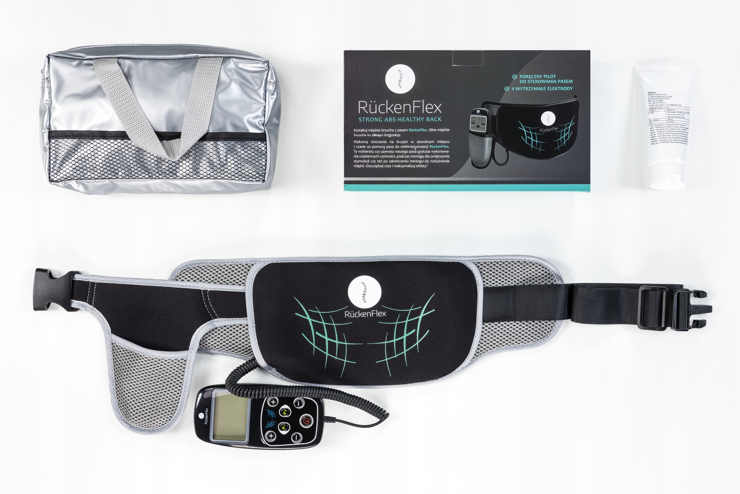 Elektrostymulator Mięśni Brzucha Masażer Wyszczuplający Pas Ems RückenFlex