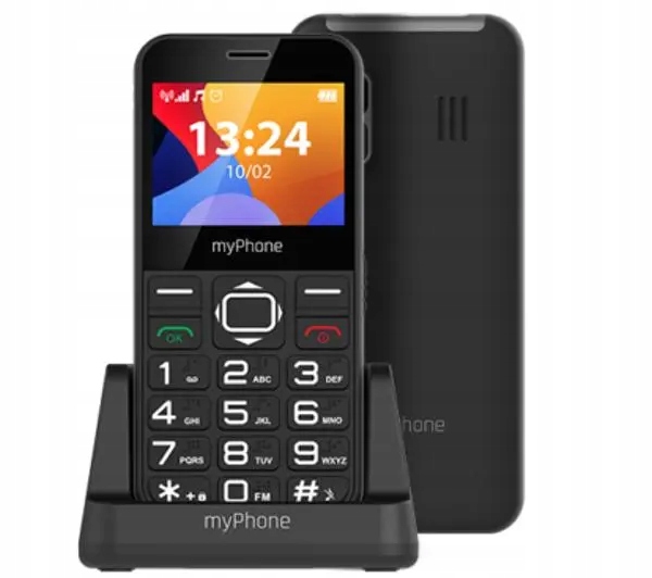 Telefon komórkowy dla seniora myPhone Halo 3 Czarny Sos stacja ładująca