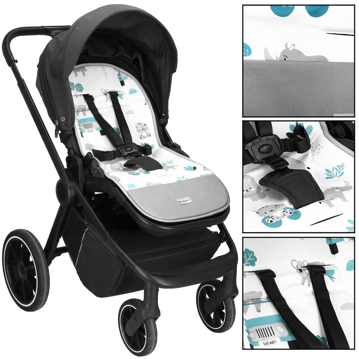 WKŁADKA DO WÓZKA SPACEROWEGO SPACERÓWKI DWUSTRONNA Z BAWEŁNĄ 78cm MINKY Marka Springos