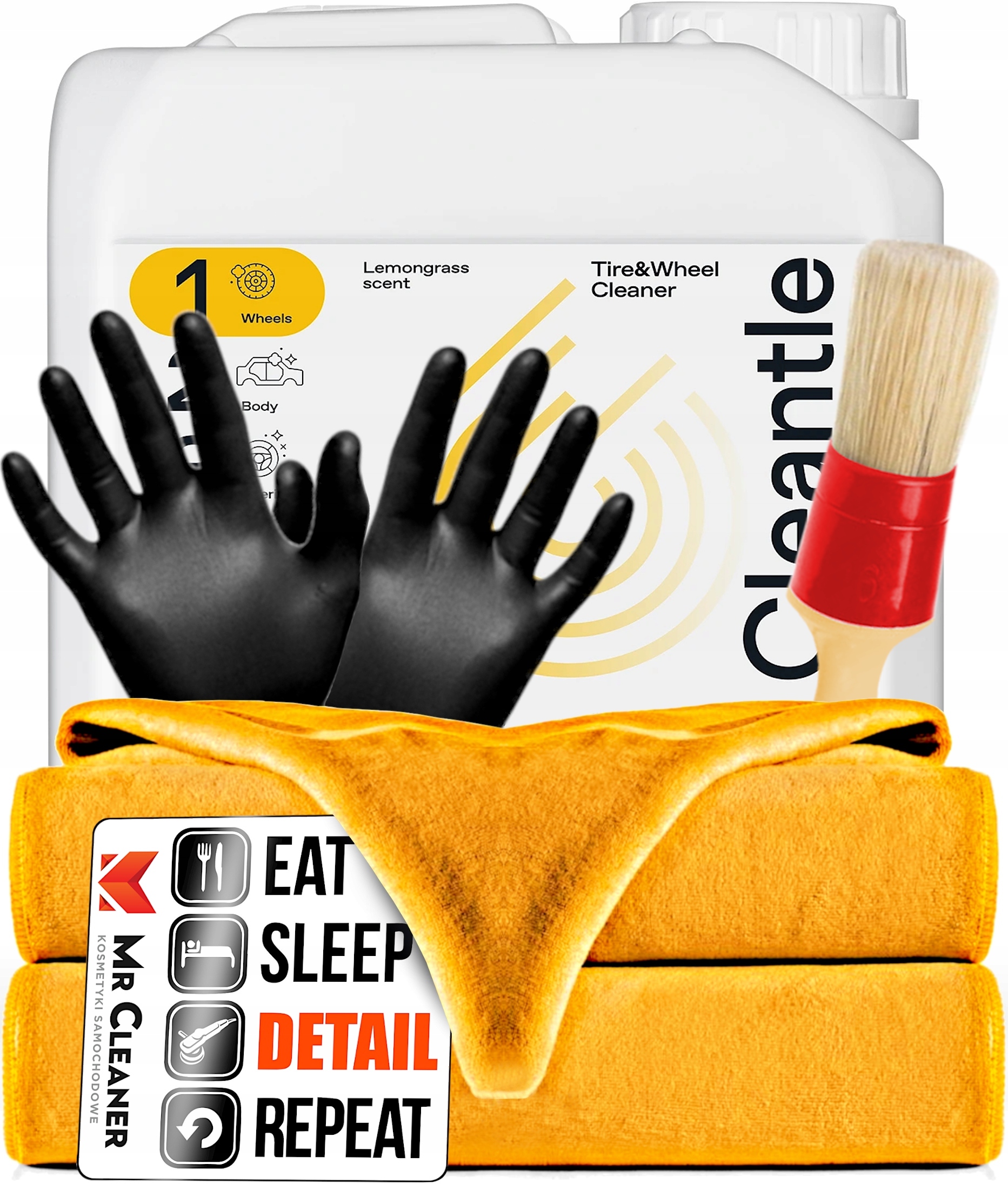 CLEANTLE TIRE & WHEEL CLEANER PŁYN DO CZYSZCZENIA FELG I OPON AUTO 5000ML