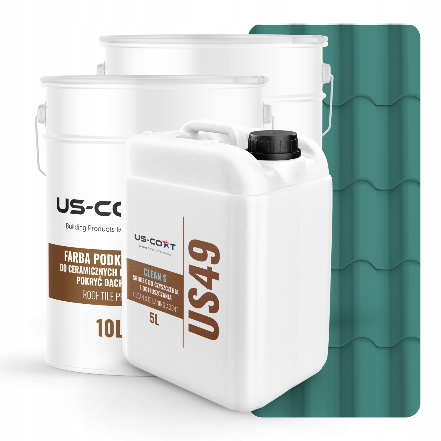 Farba Na Keramické Strechy Sada Mätová Tyrkysová RAL6033 74 m2 Lesk