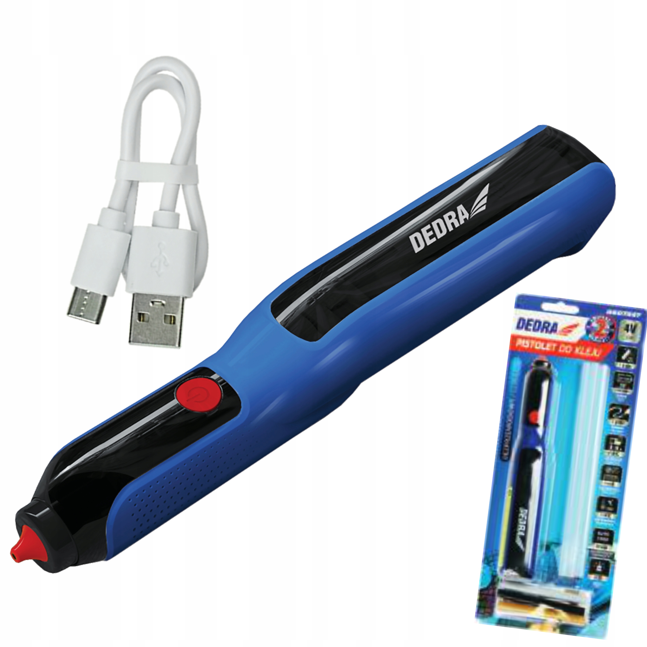 DEDRA PISTOLET DO KLEJU NA GORĄCO DED7547 4V 7-8MM