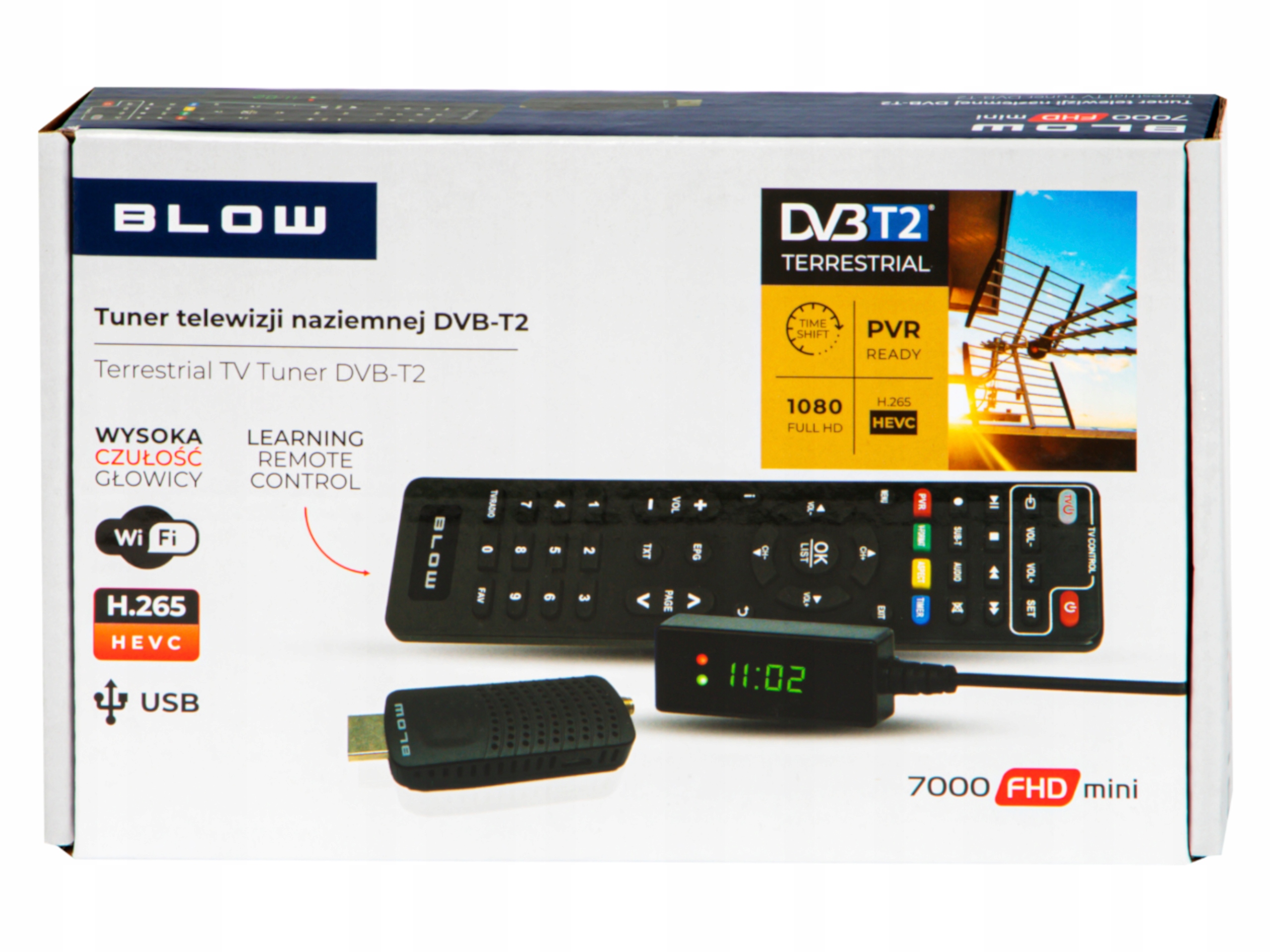 Tuner dekoder cyfrowy TV HD DVB-T2 HDMI H.265 HEVC Rodzaj tunera DVB-T2