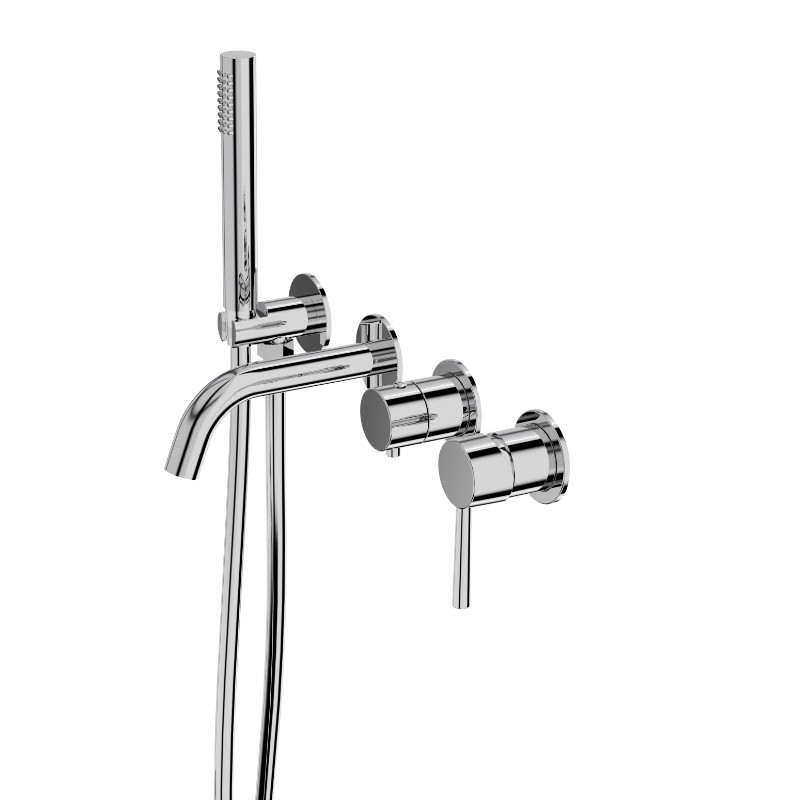 Orion Chrom Podomítková vanová baterie 4-otvorová moderní design