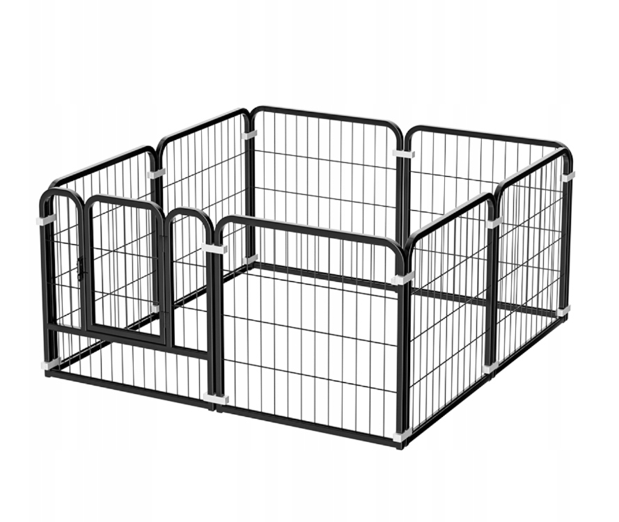 Kotec Pro Psy Zvířata Ohrada Výběh Klec 8 Panelů 80 CM Velká Přenosná