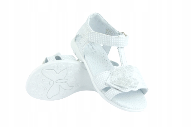 

Kornecki 6331 Zdobione Białe Sandałki R.36