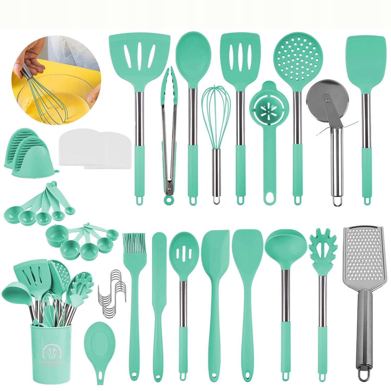 Silikonové kuchyňské náčiní Sada kuchyňského náčiní Akcesoria 45ks