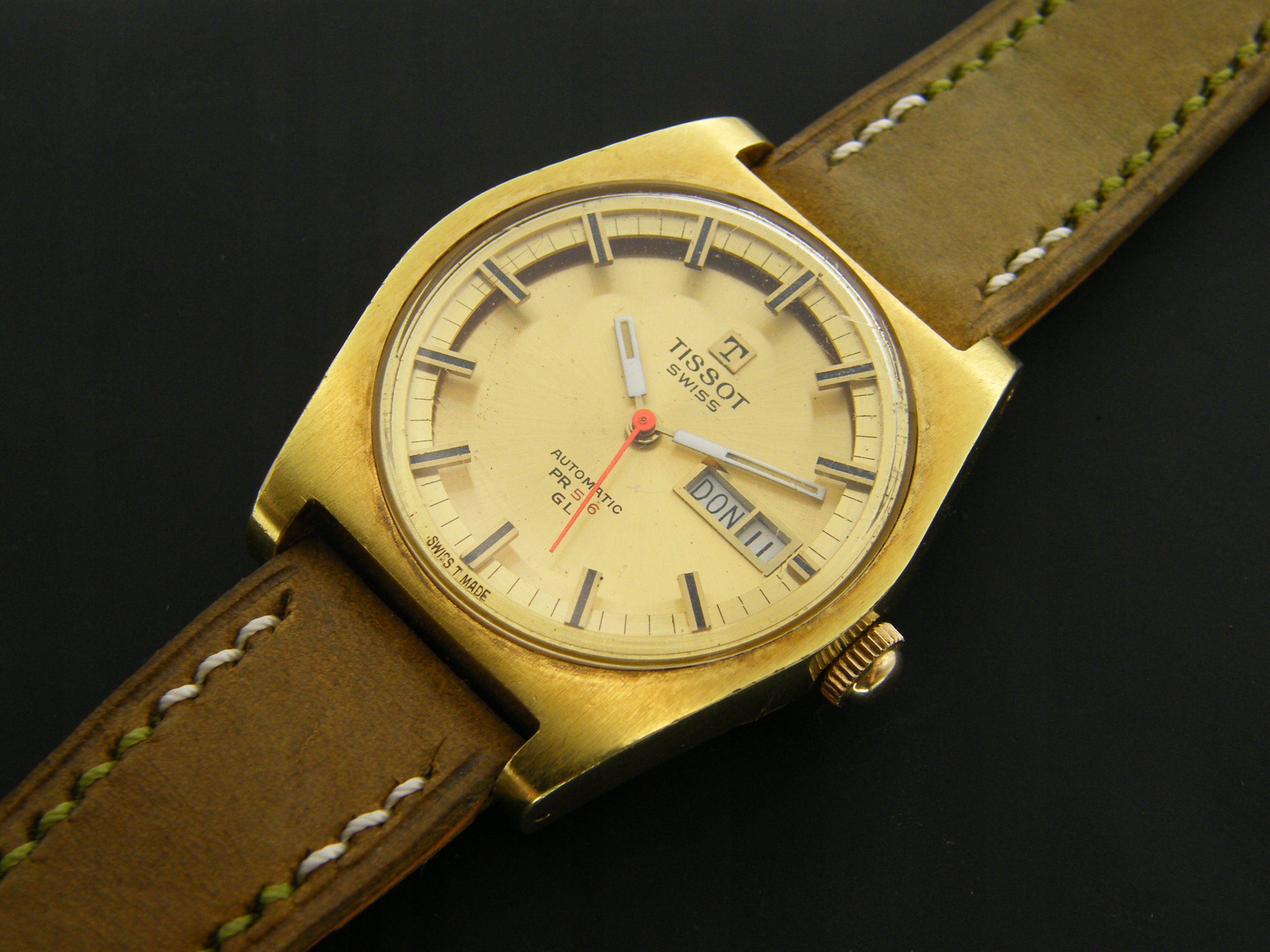 TISSOT PR 516 GL 自動巻き腕時計　可動品 ティソ シースター PR516 GL ステンレス 自動巻き 1960年代製