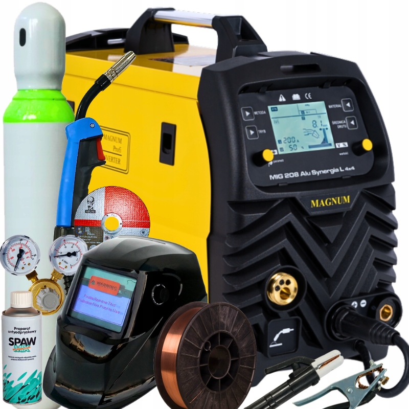 Spawarka inwertorowa migomat Magnum Mig 208 Alu Synergia L 4X4 Mma Tig miga