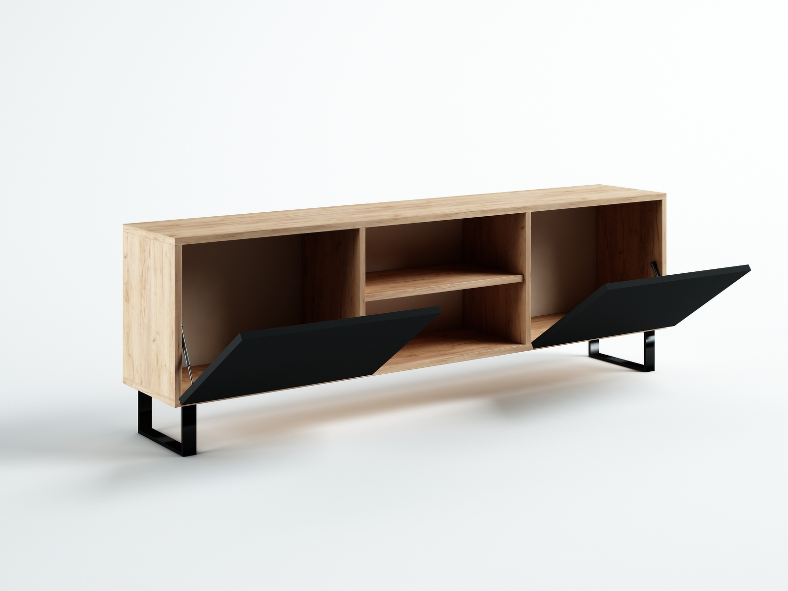 SZAFKA RTV 160 CRAFT ZŁOTY INDUSTRIAL LOFT WYSOKA Marka inna