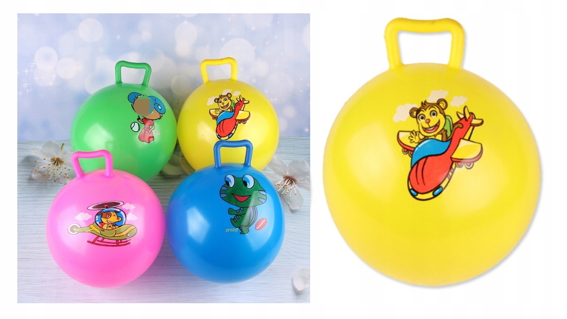 

Skoczek piłka z rączką dla dzieci 25 cm