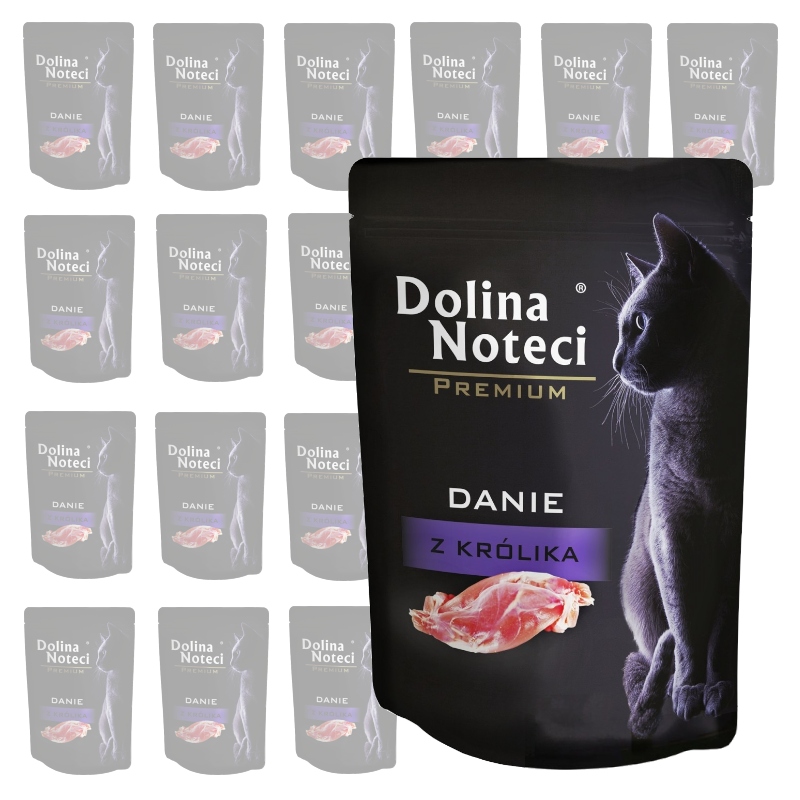 Levně Dolina Noteci Premium mokré krmivo pro kočky s králíkem 20x85 g Sáčky