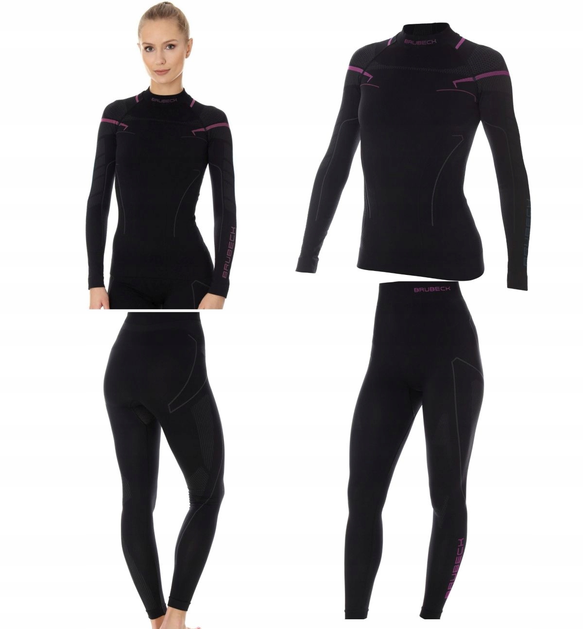Bielizna termoaktywna Damska BRUBECK THERMO XS Kolor czarny
