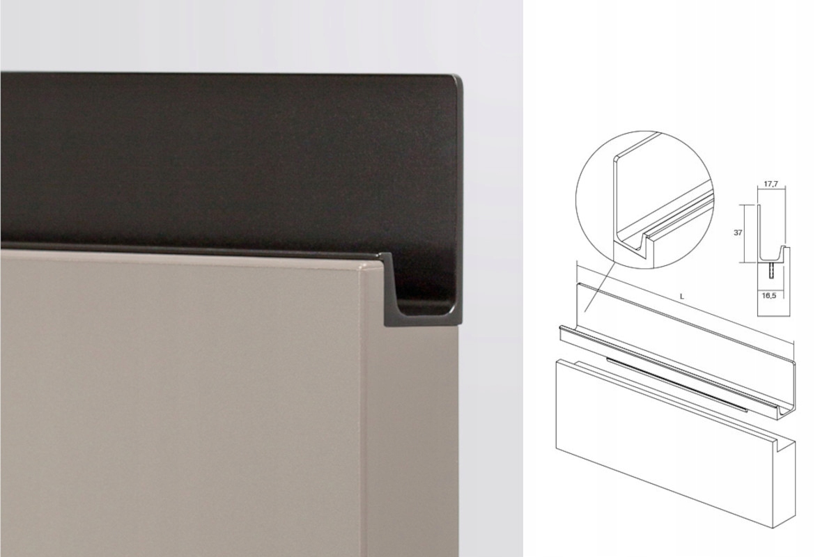 Nábytková úchytka černá matná Viefe 897 0127897LM2