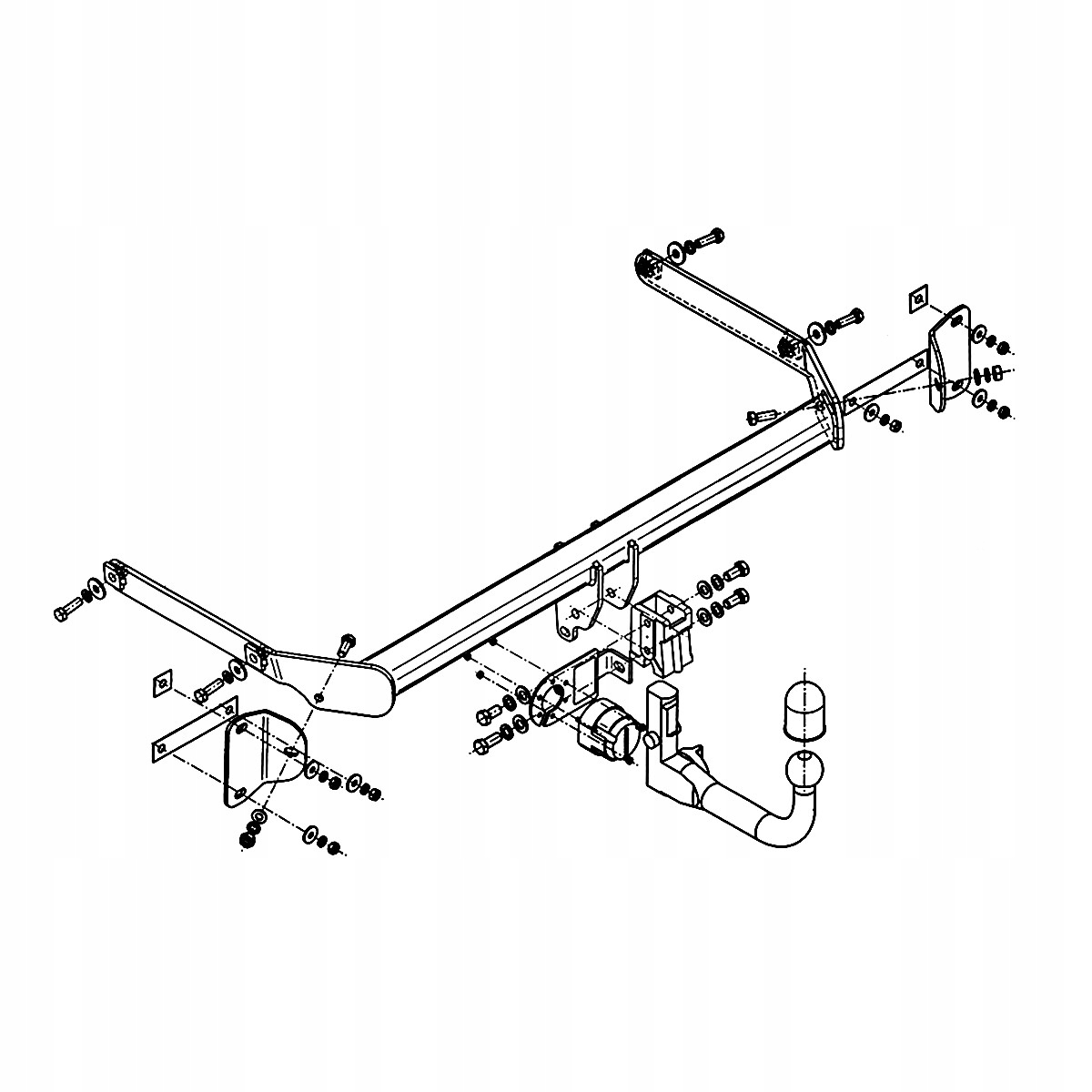 Hak holowniczy Wypinany do Ford B-Max Minivan 12-17 MODUŁ 13 PIN GRATIS Producent Steinhof