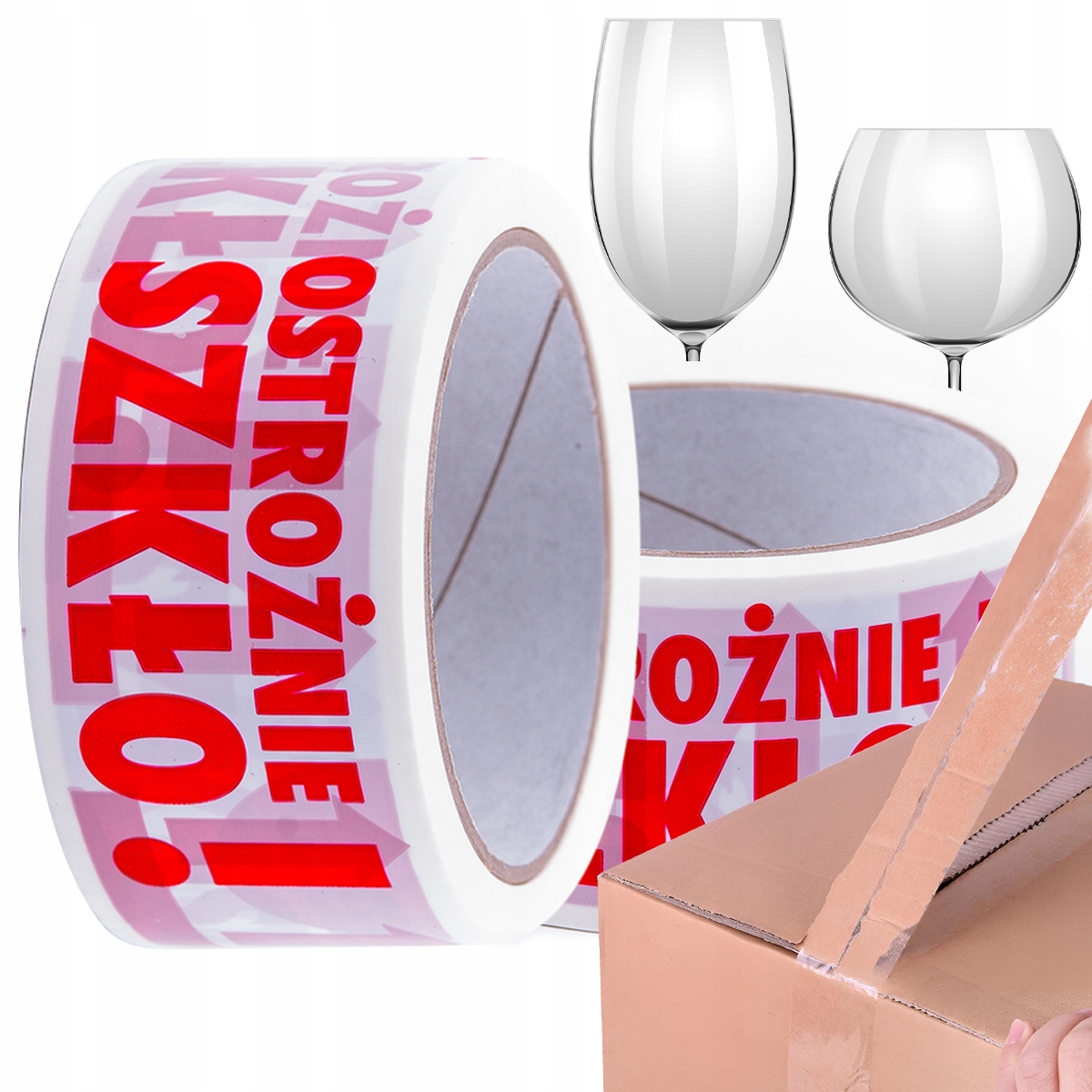 

Taśma Ostrożnie Szkło Pakowa Klejąc Bezpieczeństwa
