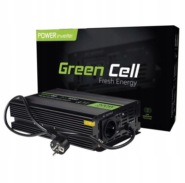 Konvertor Napätia Invertor Green Cell 12V 230V 300W 600W Čistá Sínus