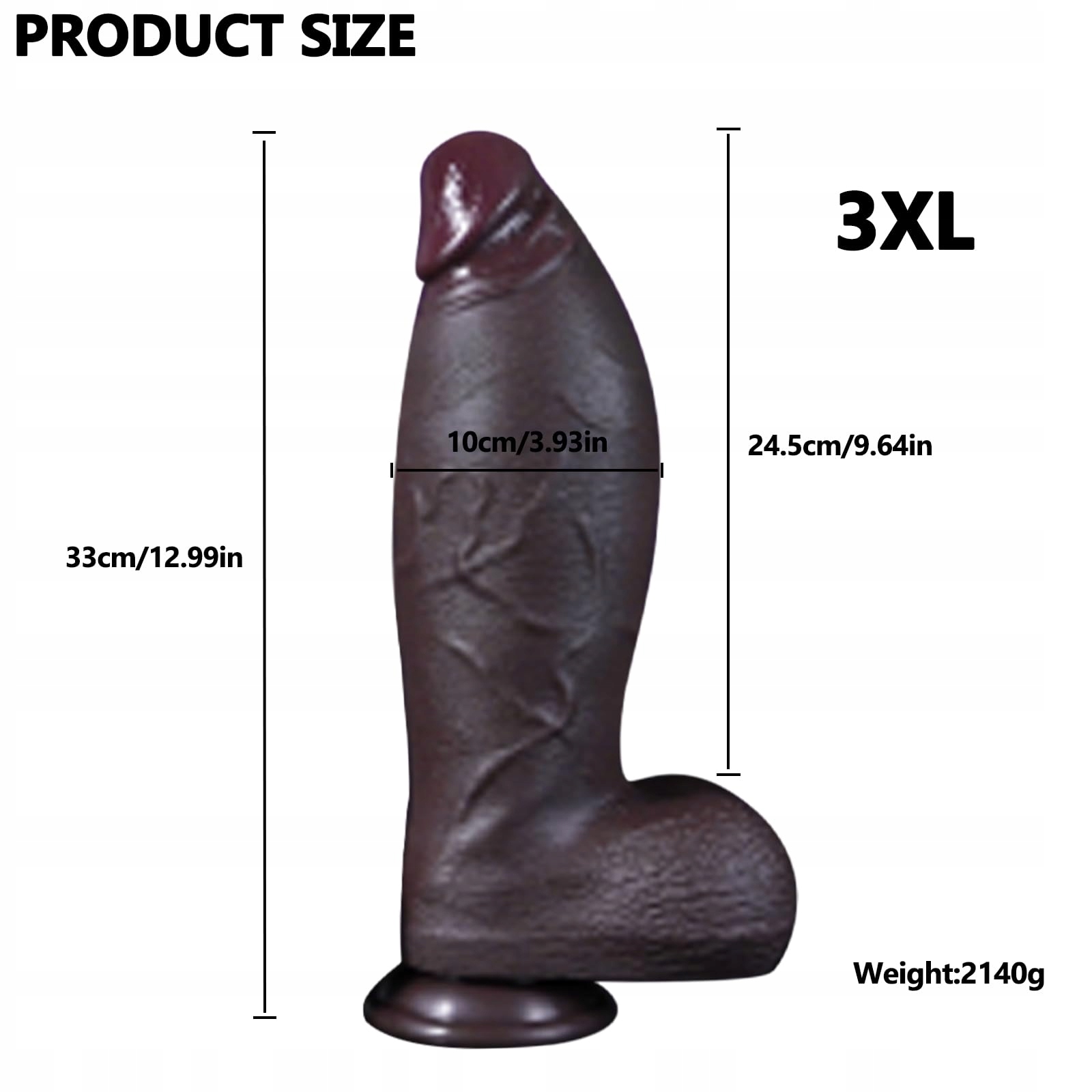 LUXUS FLUIDSILIKON DUŻY DILDO ANALNY Z PRZYSSAWKĄ — miniatura 2