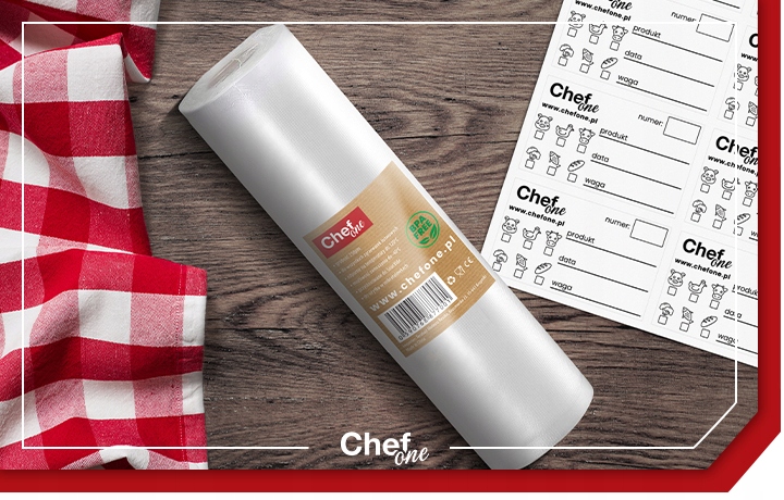ChefOne FOLIA MOLETOWANA ROLKA 20cm 6m +NALEPKI Marka ChefOne