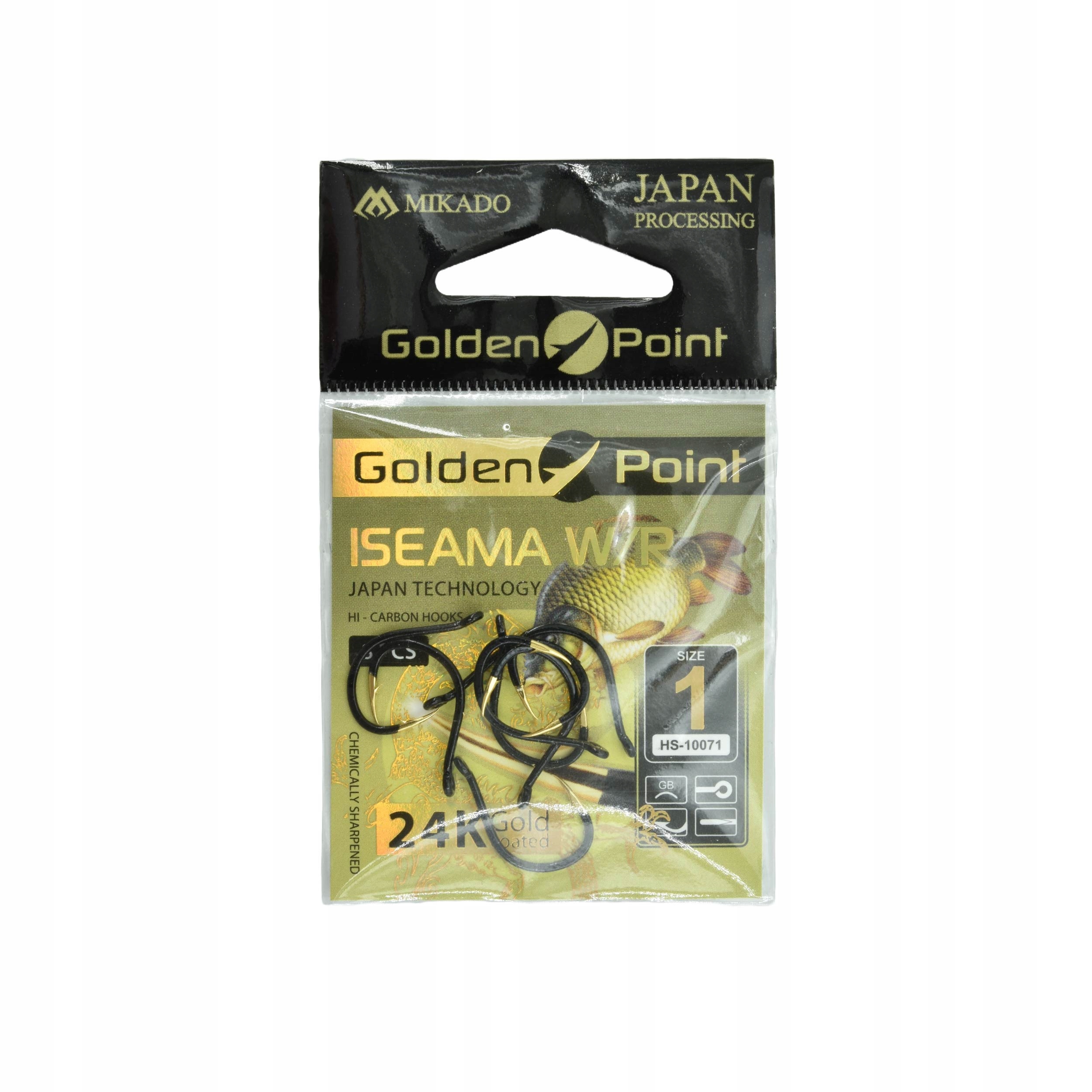 Haki uniwersalne Mikado Golden Point Iseama W/r złoty grot rozm.#1 10szt.