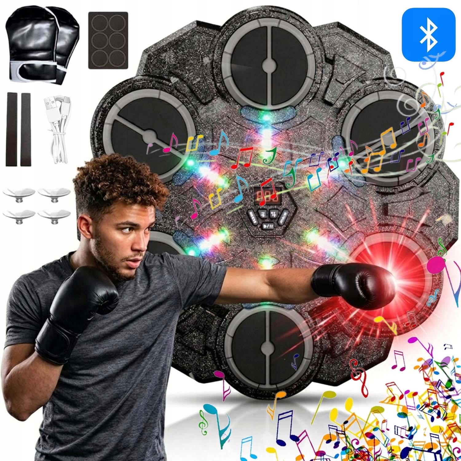 Bluetooth Usb Hudební Boxovací Deska Pro Děti Boxerské Rukavice