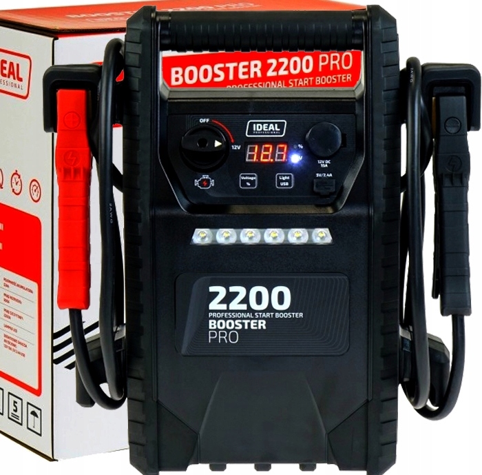 Startovací Booster Přenosný Akumulátor Ideal Booster 2200 Pro LCD 230V