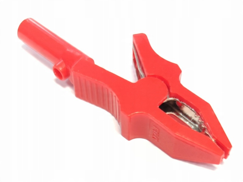 

krokodyl 4mm izolowany 80mm czerwony