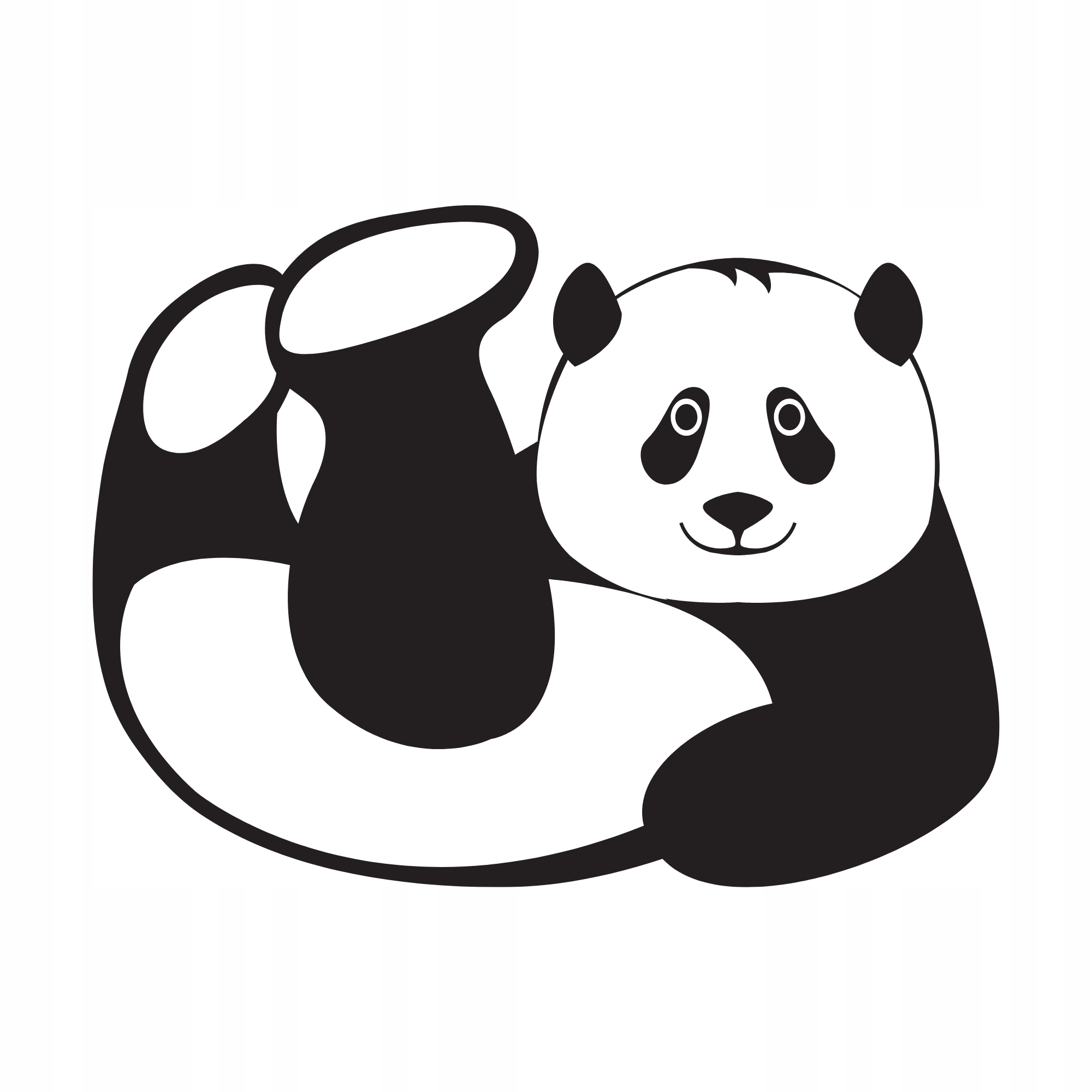 

Naprasowanka Panda termo naklejka na ubranie 7x7cm