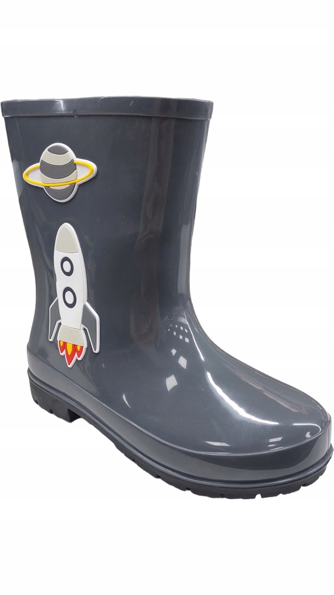 KALOSZE DZIECIĘCE BŁYSZCZĄCE SZARE r. 32