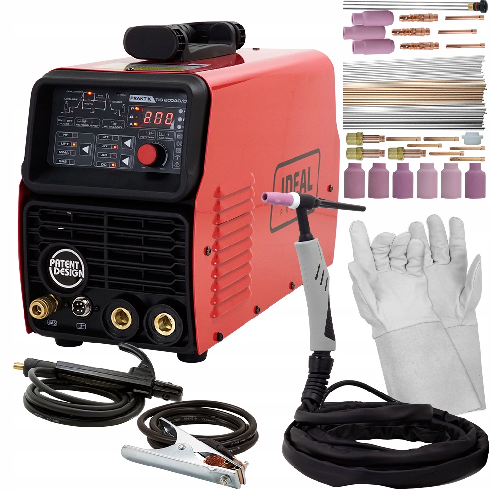 Зварювальний апарат IDEAL Praktik TIG 200 AC DC Puls HF MMA