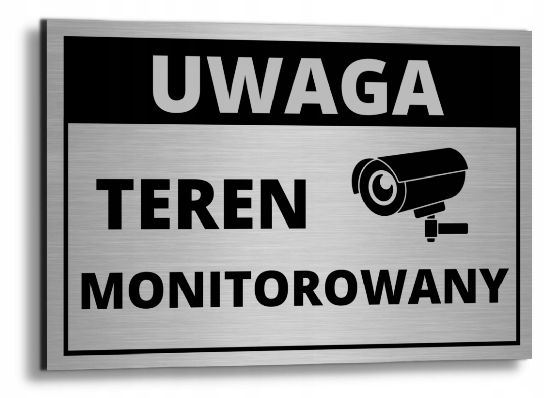 

Tabliczka Teren Monitorowany Aluminium Monitoring