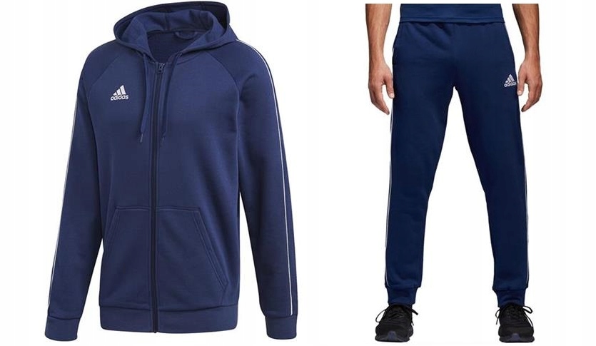 ADIDAS DRES BAWEŁNIANY CORE SPODNIE+BLUZA r.S