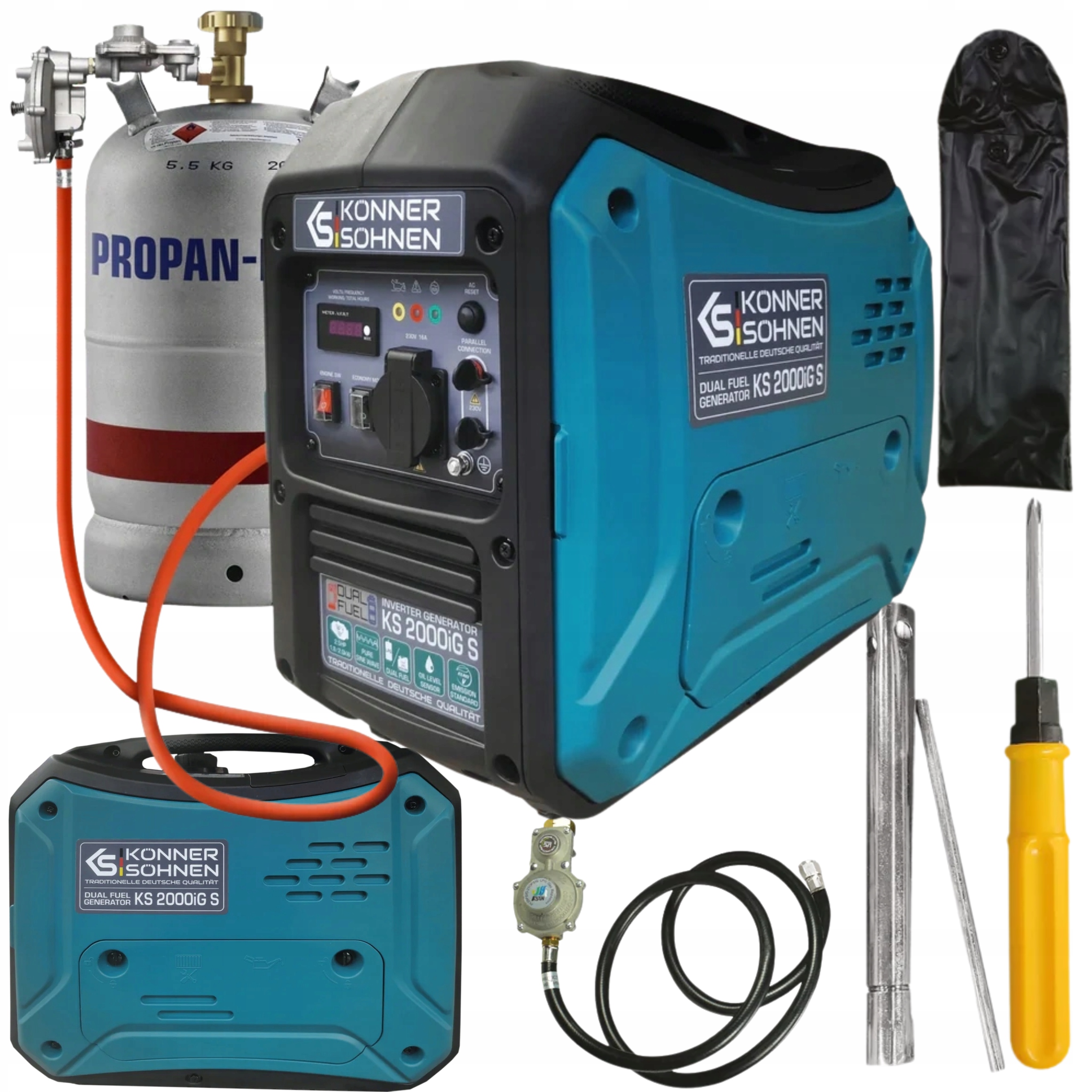 Könner & Söhnen Ks 2000iG S Elektrocentrála Lpg/benzín 2kW 5L 2,5km