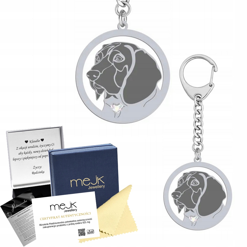 Přívěsek Na Klíče na klíče z bavorského Posokovce 925 Šperky Žena Gravírování Bonus