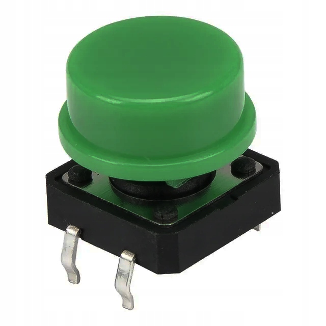 Tact Switch 12x12 z przyciskiem Zielony