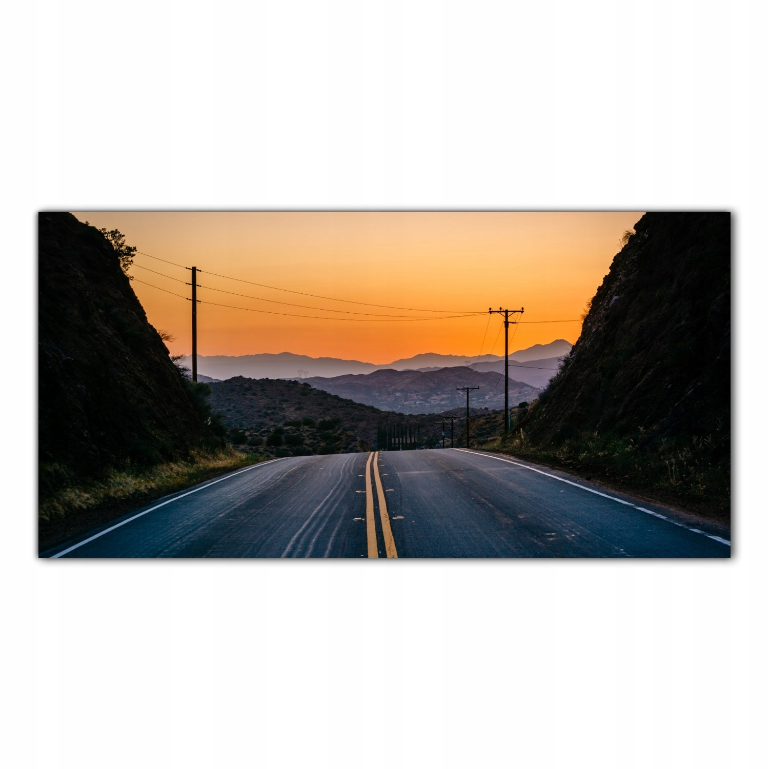 Hory Západ Slunce 100x50 Skleněné panely do kuchyně