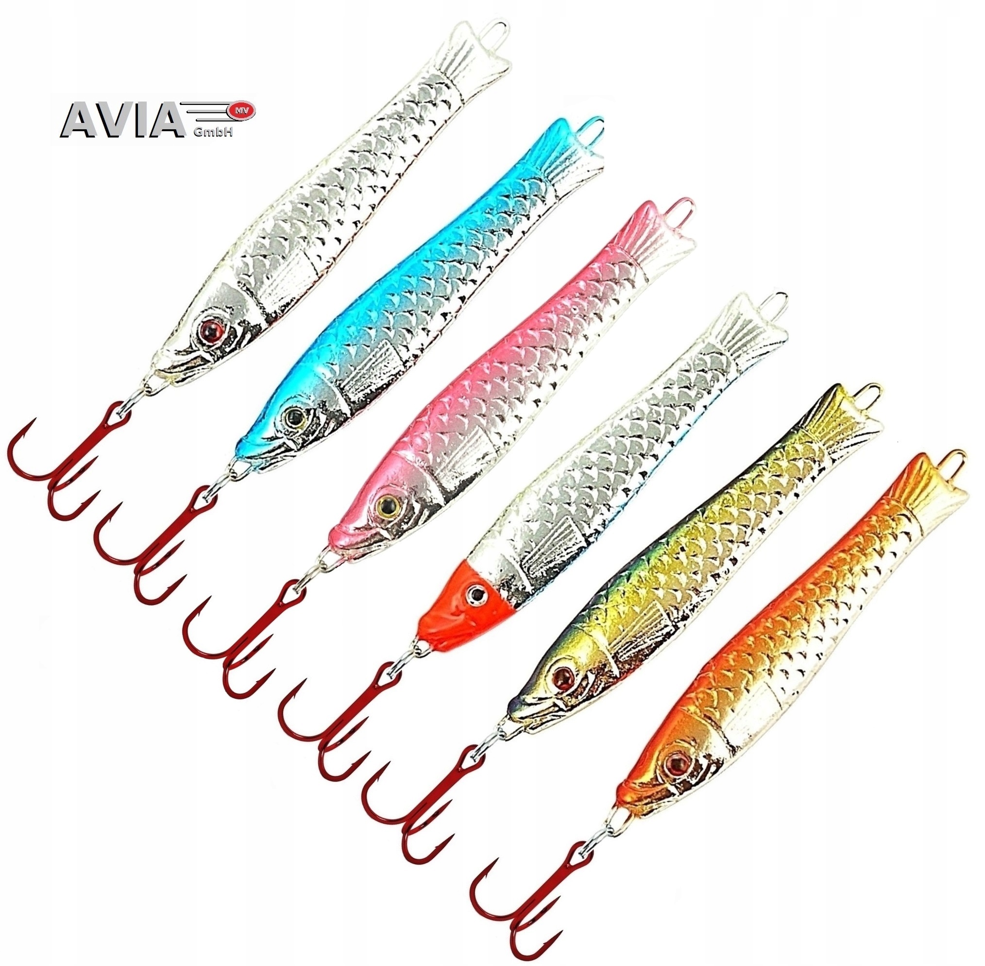 6 X DORSZ PILKER PERFEKT AVIA 100 gr / 11,5cm