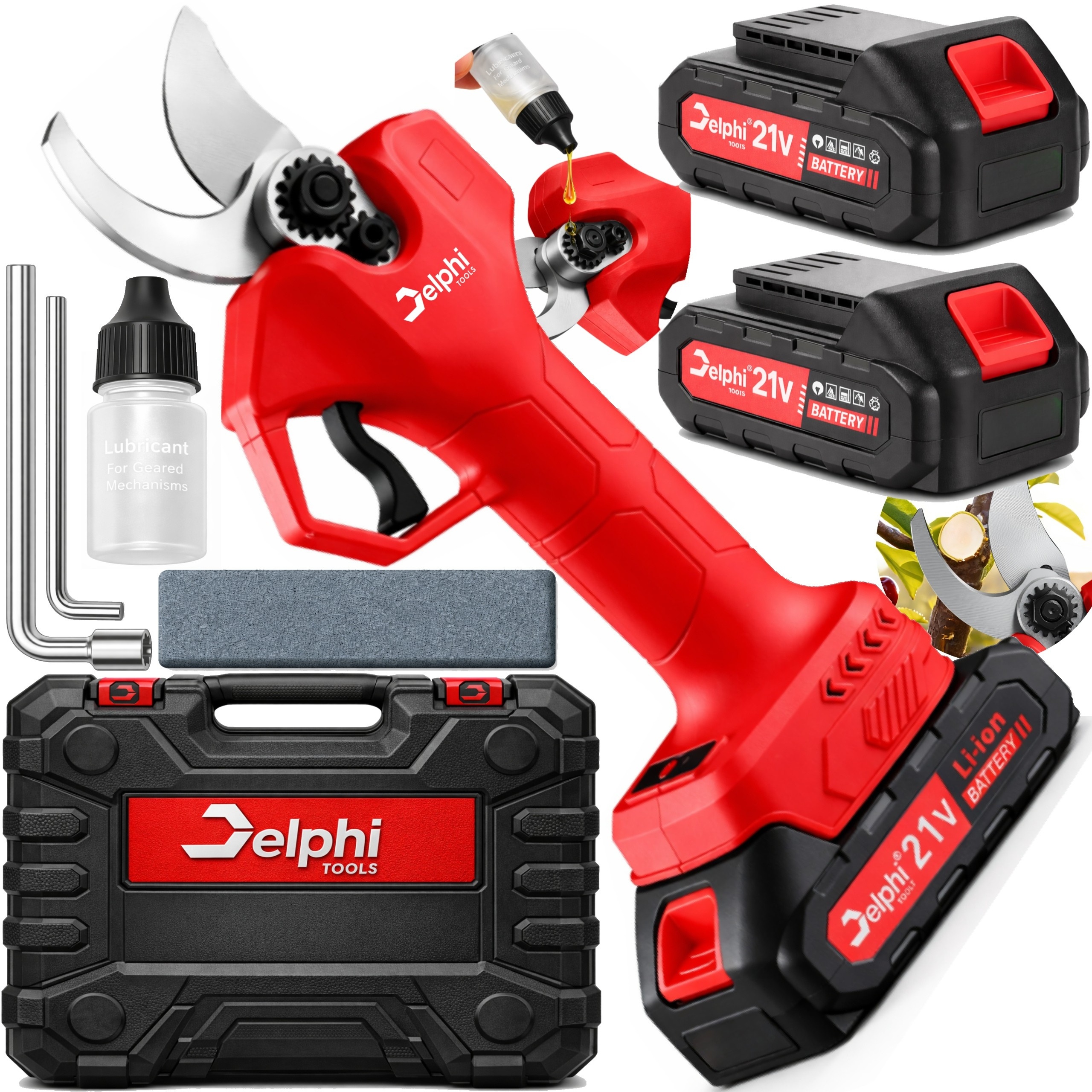 Sekator Akumulatorowy Nożyce Do Gałęzi Elektryczny Ogrodowy 2xAKU 30mm SK-5