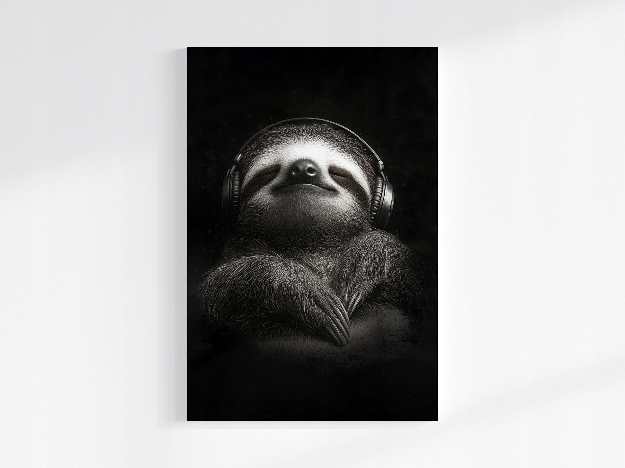 Obraz Na Plátně Canvas Portrét Lenochod Hudba Relaxace Odpočinek 80x120