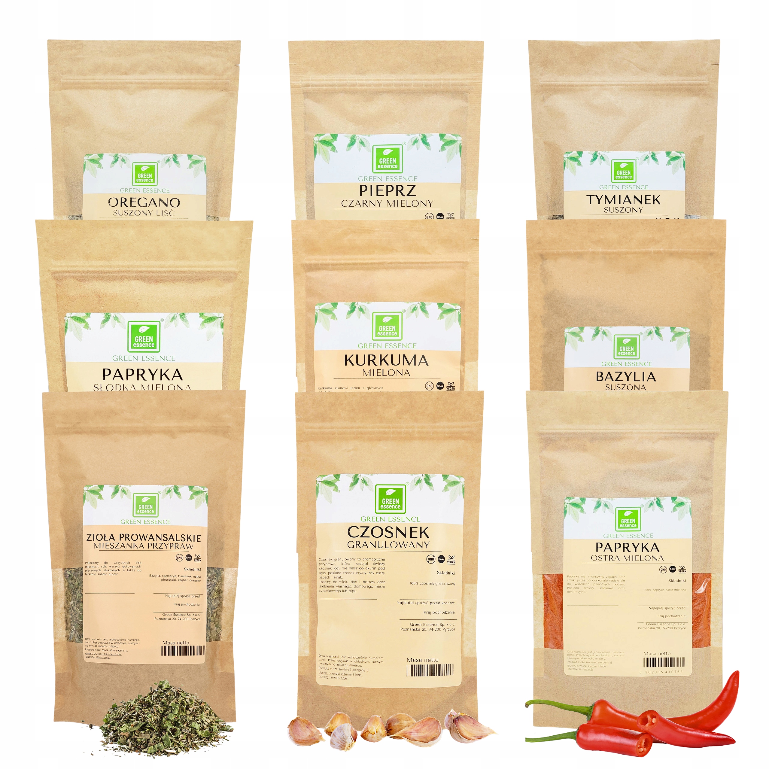 Levně Sada Koření nezbytná v každé kuchyni pepř paprika česnek oregano ba