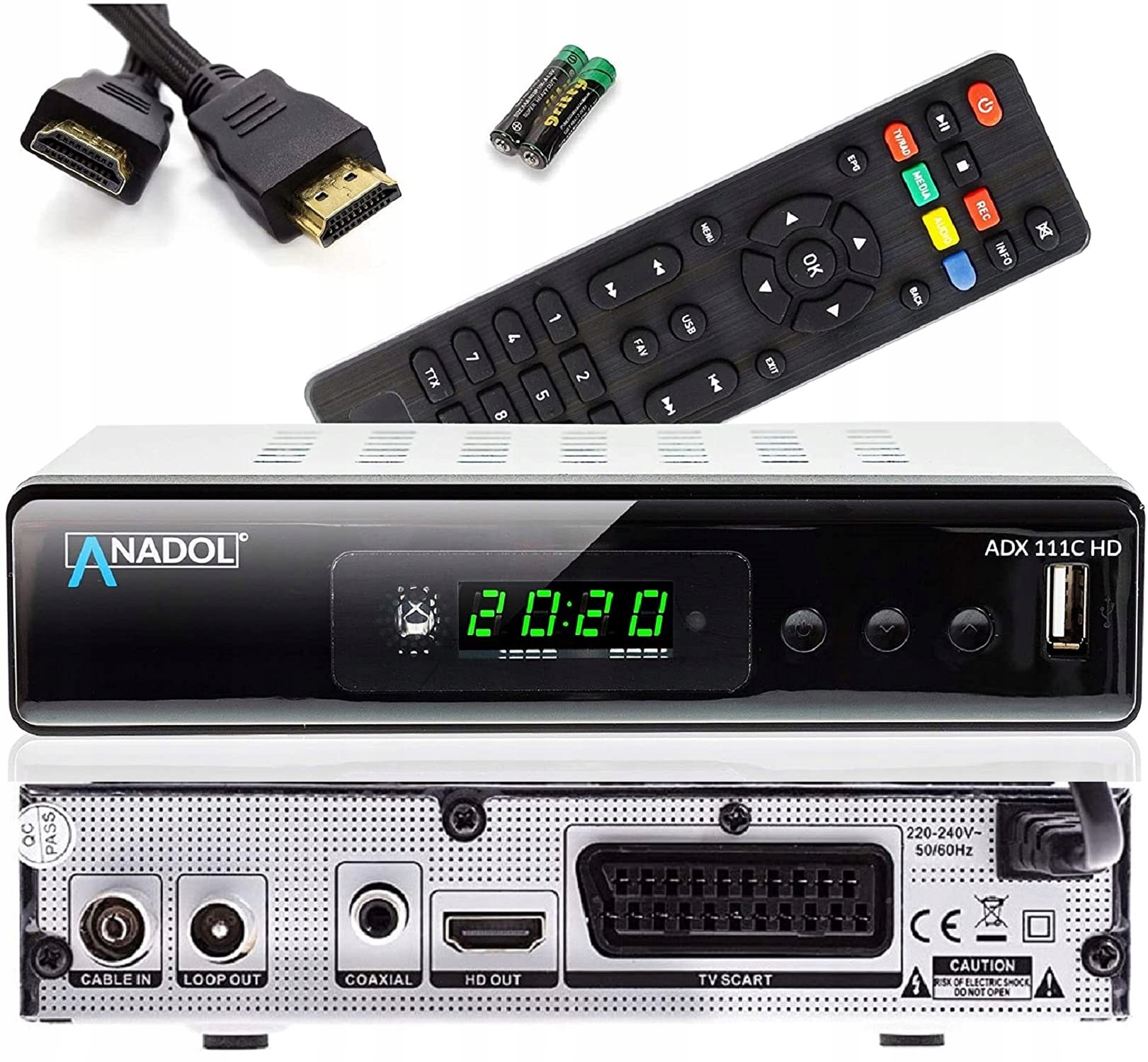 TUNER ANADOL ADX 111C FULL HD Z AAC-LC H.256 HEVC